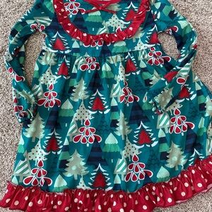 Matilda Jane Green and Red Holiday Dress